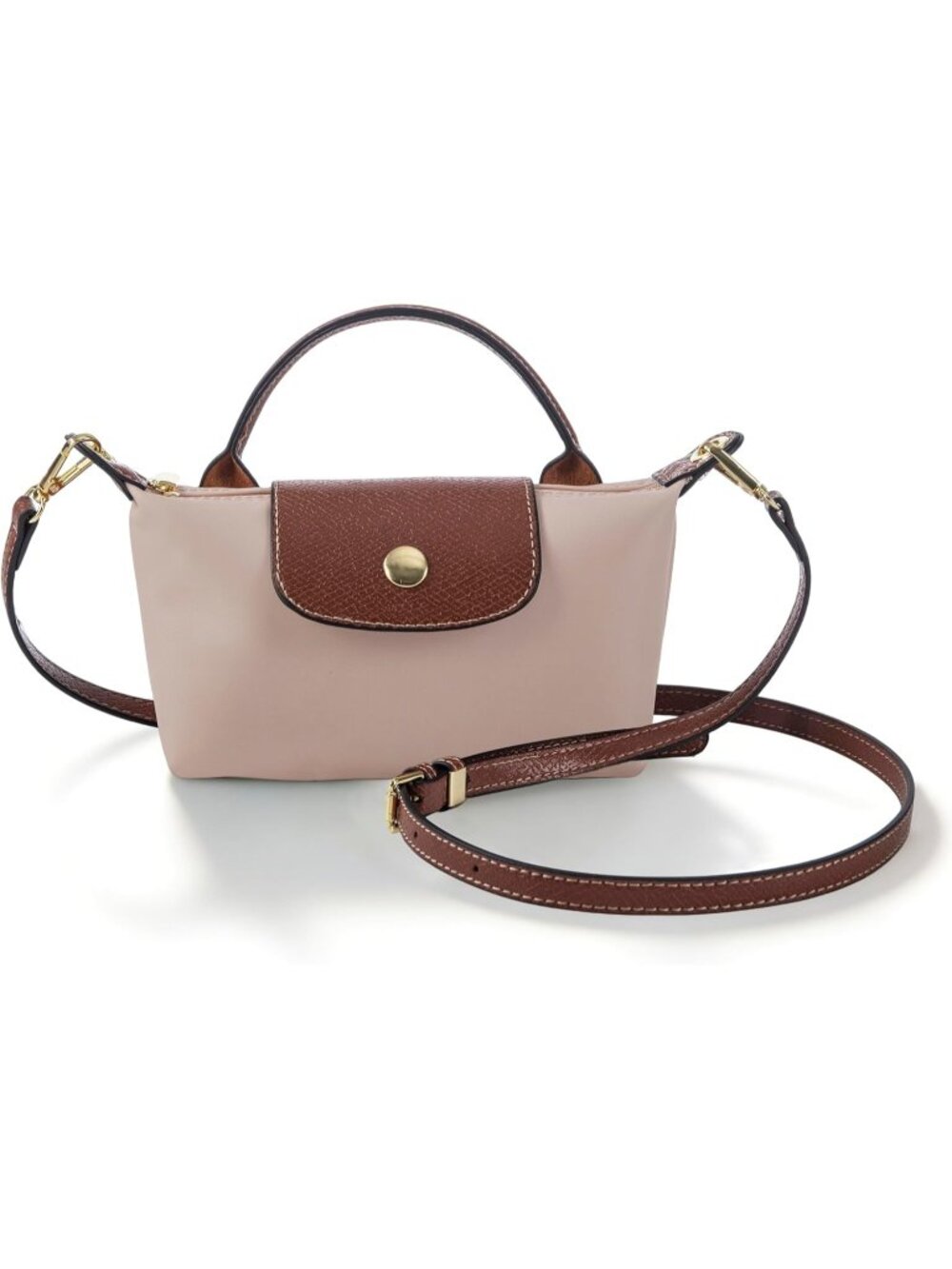 Women's Dusty Pink Crossbody Handbag With Adjustable Strap Fashion Shoulder Bag